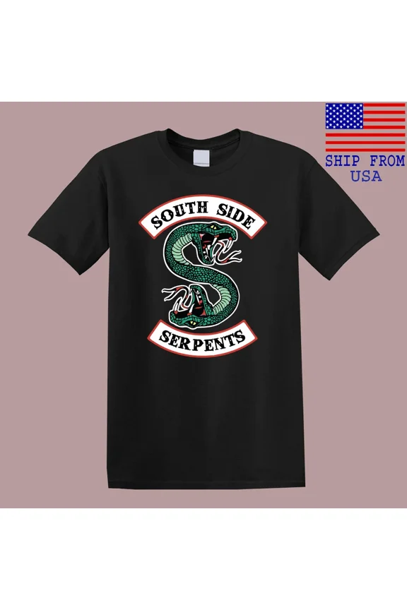 Riverdale South Side Serpents Movie Men's Black T-Shirt Size S-5XL