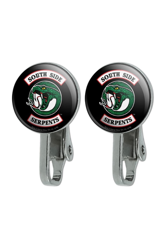 Riverdale South Side Serpents Novelty Clip-On Stud Earrings