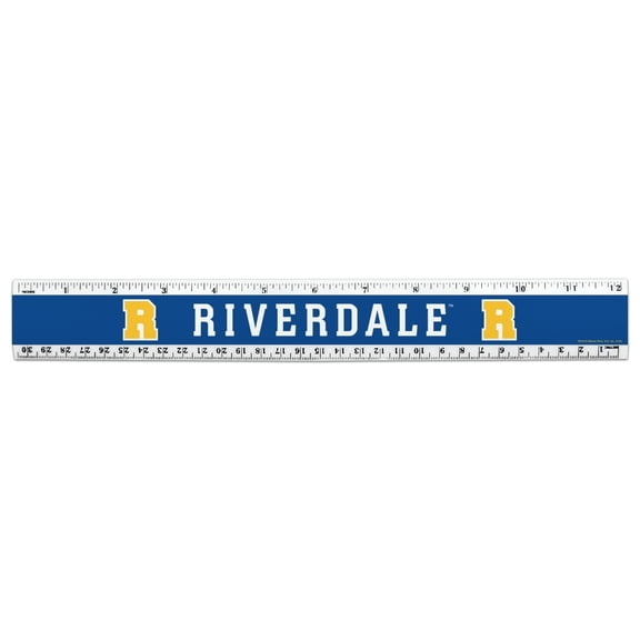 Riverdale Varsity Letter 12 Inch Standard and Metric Plastic Ruler