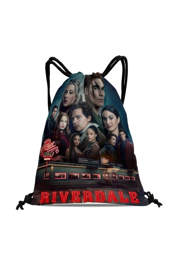 Riverdale-theme Drawstring Backpack Sports Gym Bag Water Resistant String Bag Cinch Bag12"X16"30X40cm