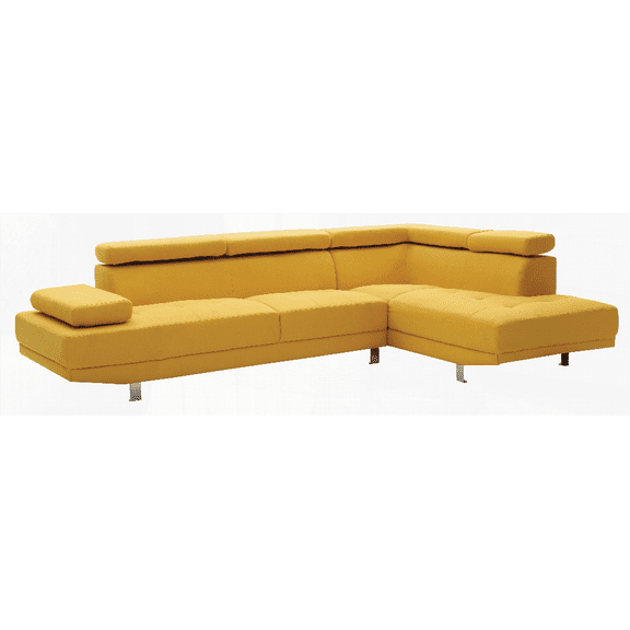 Riveredge G446-SC Sectional (Without Ottoman) - Yellow for Walmart US | Modern Right Facing Chaise with Custom Comfort & Durability