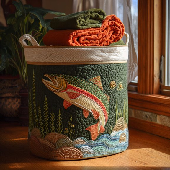 Riverlight Reflections Quilted Laundry Basket