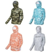 RIVERUNS Riverruns UPF 50+ Fishing Hoodie, Sun Hooded Fishing Shirt, Sun Protection Long Sleeves Shirt for Men Fishing