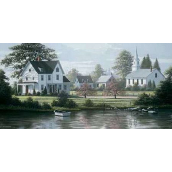 Rivers Edge Poster Print by Bill Saunders (10 x 20)