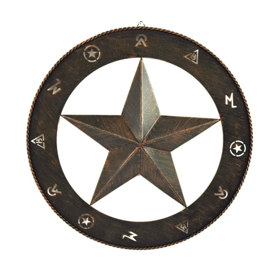 Rivers Edge Products 15 Inch Rustic Metal Wall Art, Wall Decor for Room Decor, Office Decor, Kitchen Decor, House Decor, Western Decor, Western Home Decor, Laser Cut Steel, Barn Star