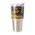 thumbnail image 1 of Rivers Edge Products 24 Oz Insulated Tumbler, Leak Proof Stainless Steel Tumbler With Lid, Spill Proof Tea, Soda, Cocktail, or Coffee Tumbler, To-Go Portable Travel Cup, Deer, 1 of 7