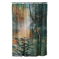 thumbnail image 1 of Rivers Edge Products Bathroom Shower Curtain, 70 x 72 Inches, Unique Bath Curtain with Hooks, Printed Licensed Art of Animal Nature Scene, Deer, 1 of 7