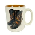 thumbnail image 1 of Rivers Edge Products Ceramic Coffee Mug with Handle, 16 Ounces, Espresso Cups and Coffee Cups Ceramic, Perfect for Coffee, Expresso, Latte, or Tea, Cowboy Boots, Kick Off Boots, 1 of 7