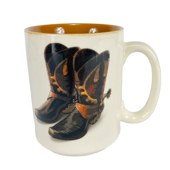 Rivers Edge Products Rivers Edge Products 16 Oz Ceramic Coffee Mug, Cowboy Boots, Kick Off Boots