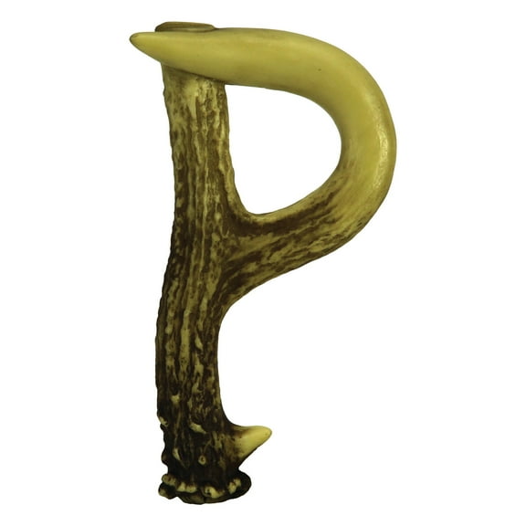 Rivers Edge Products Faux Deer Antler Letters Wall Decor, 8-Inch Resin Wall Mounted Decorative Alphabet Letters, Monogram Home Decor, Rustic Wall Art and 3D Antler Decor, Letter P