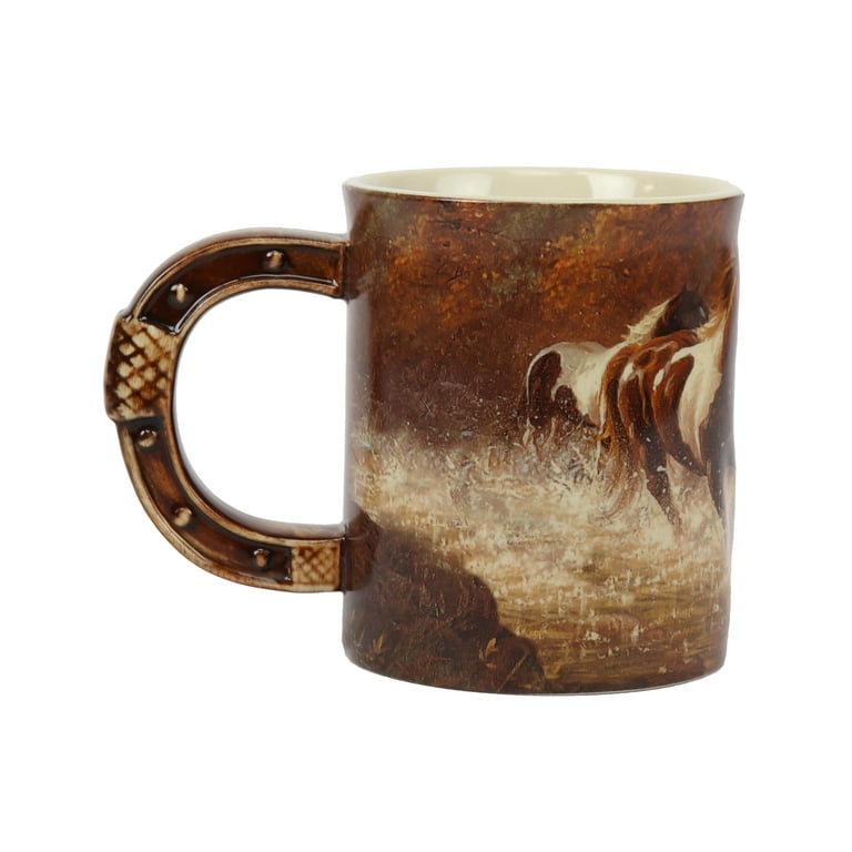 Rivers Edge Products 3D Ceramic Coffee Mug with Handle, 15 Ounces, Espresso  Cups and Coffee Cups Ceramic, Perfect for Coffee, Expresso, Latte, or Tea