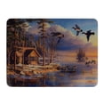 thumbnail image 1 of Rivers Edge Products Large 12in x 16in Decorative Tempered Glass Cutting Board, Hypoallergenic, Non Slip, Textured Surface Chopping Board for Kitchen, Cabin in the Woods, Spring Arrivals, 1 of 5