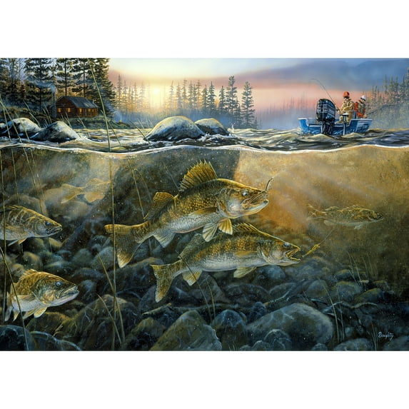 Rivers Edge Products Outdoor Fishing Jigsaw Puzzles, Cardboard, 1000 Piece