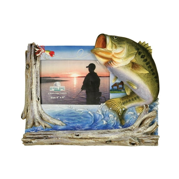 Rivers Edge Products Picture Frame 4in x 6in - Bass