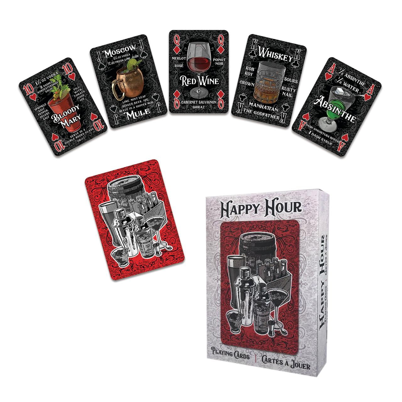 Rivers Edge Products Playing Cards, 1 Deck, Themed Deck of Cards, Unique  Novelty Casino Cards for Poker and Gambling Games, Happy Hour Cards 