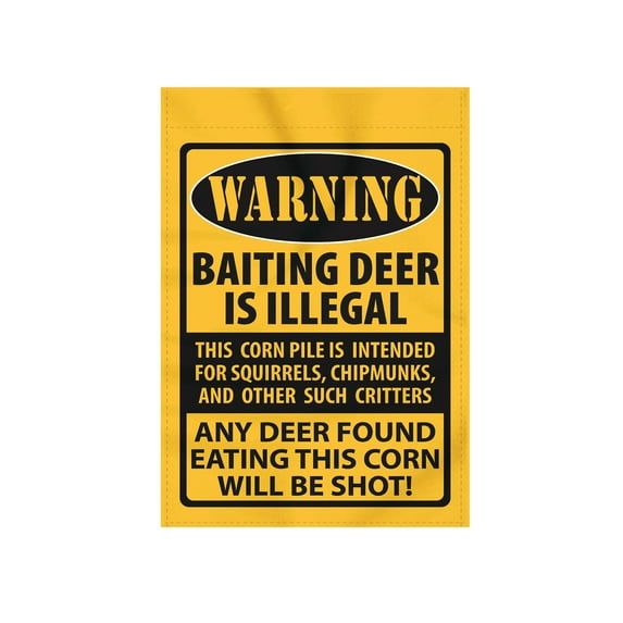 Rivers Edge Products Yard Flag, 14 by 22 Inches, Double-Sided Small Outdoor Flag, Garden Decor Lawn Flag, Warning Baiting