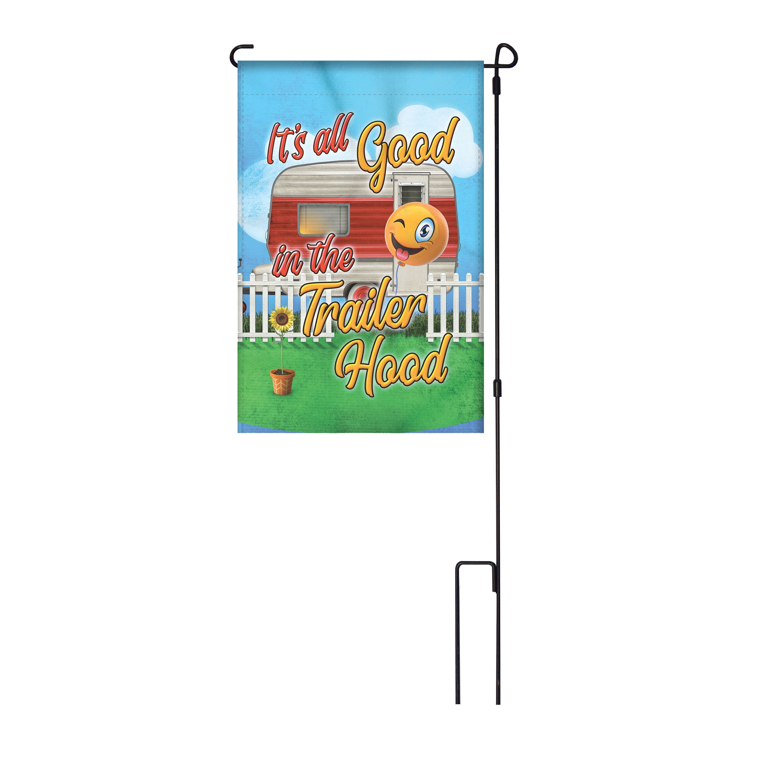 Rivers Edge Products Yard Flag with Garden Flag Stand, 14 by 22 Inches