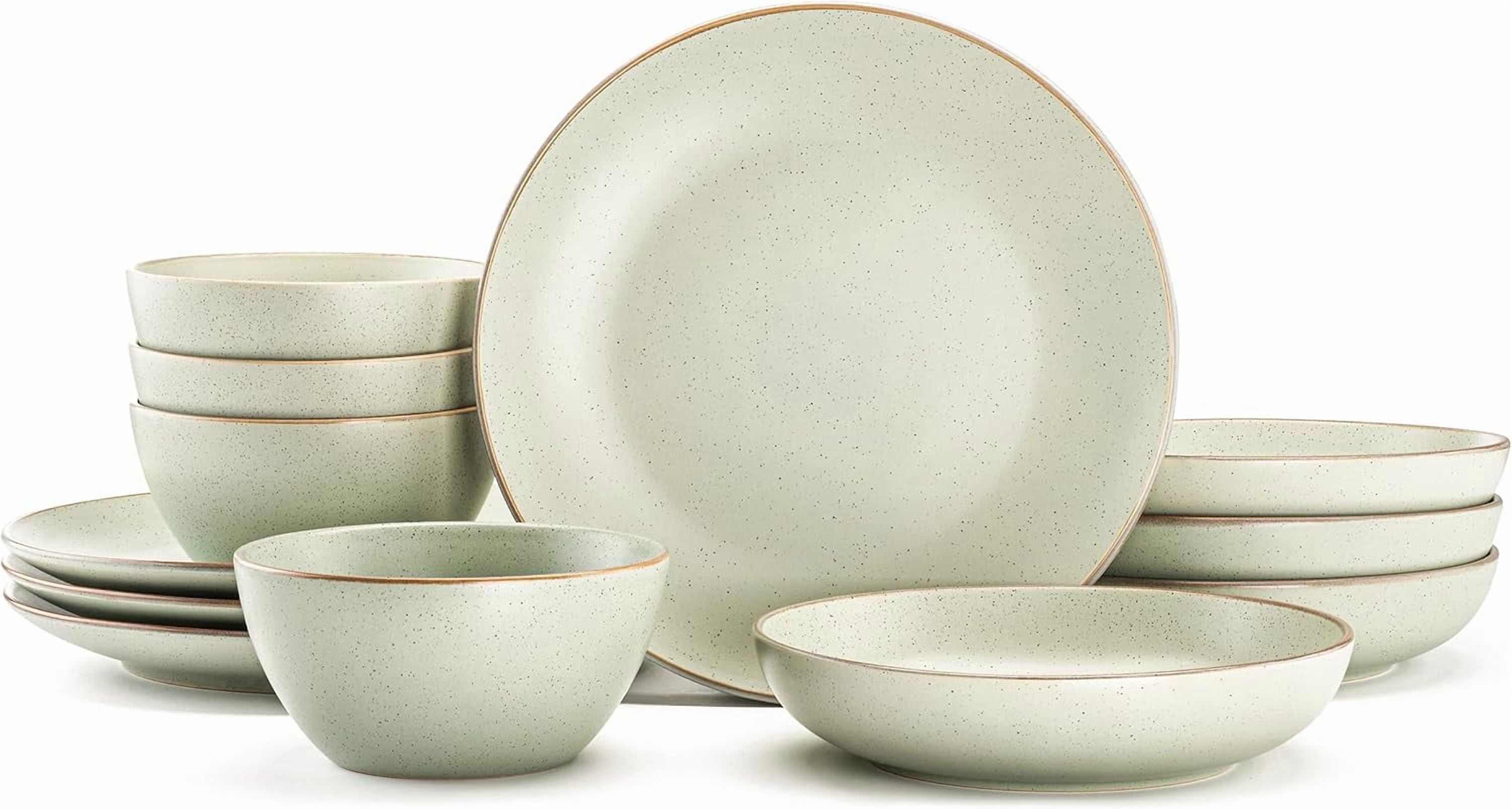 Maison Neuve Riverside 12-Piece Dinnerware Set for 4, Hand Crafted