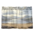 thumbnail image 1 of Riverside 27"x36" Linen Look Cafe Curtain Set with Privacy and UV Protection, 1 of 8
