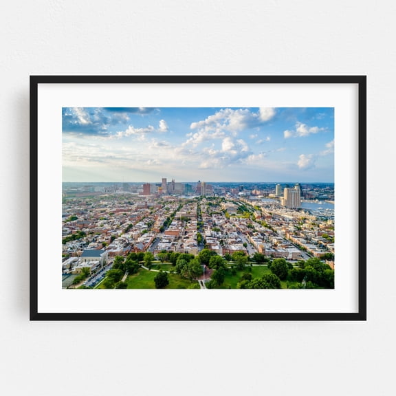 Riverside - Baltimore Maryland Photography Black Framed Wall Art Print 20 x 30 inches