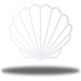 thumbnail image 1 of Riverside Designs Scallop Shell Coastal Beach Metal Wall Decor | Made in USA | Multiple Colors and Sizes (White, 24"), 1 of 6