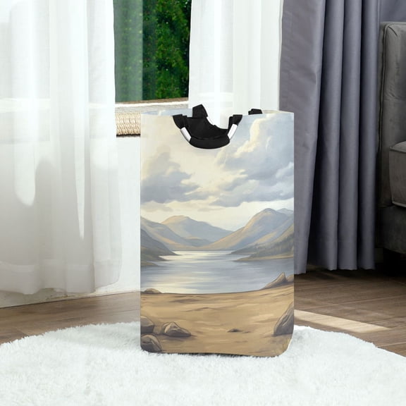 Riverside Foldable Laundry Hamper 12.6x11x22.7in with Handles for Bathroom Bedroom Storage