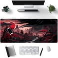 thumbnail image 1 of Riverside Full Moon Desk Pad Black Red Desk Mat Japanese Anime Extended XXL Keyboard Pad for Desk Gaming Computer Laptop Office Mouse Pad with Stitched Edges Non-Slip Large Computer Mat 31.5x11.8 in, 1 of 7