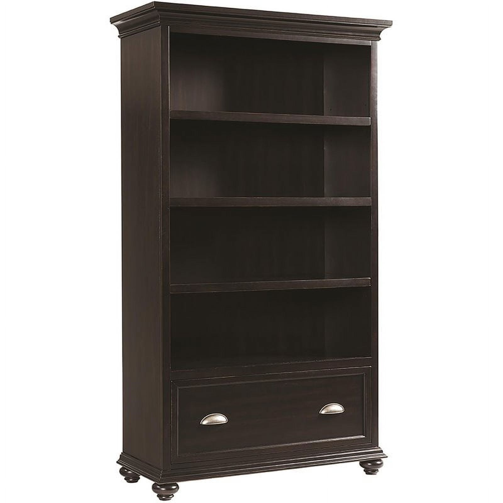 Riverside Furniture Clinton Hill 4 Shelf Bookcase in Kohl Black