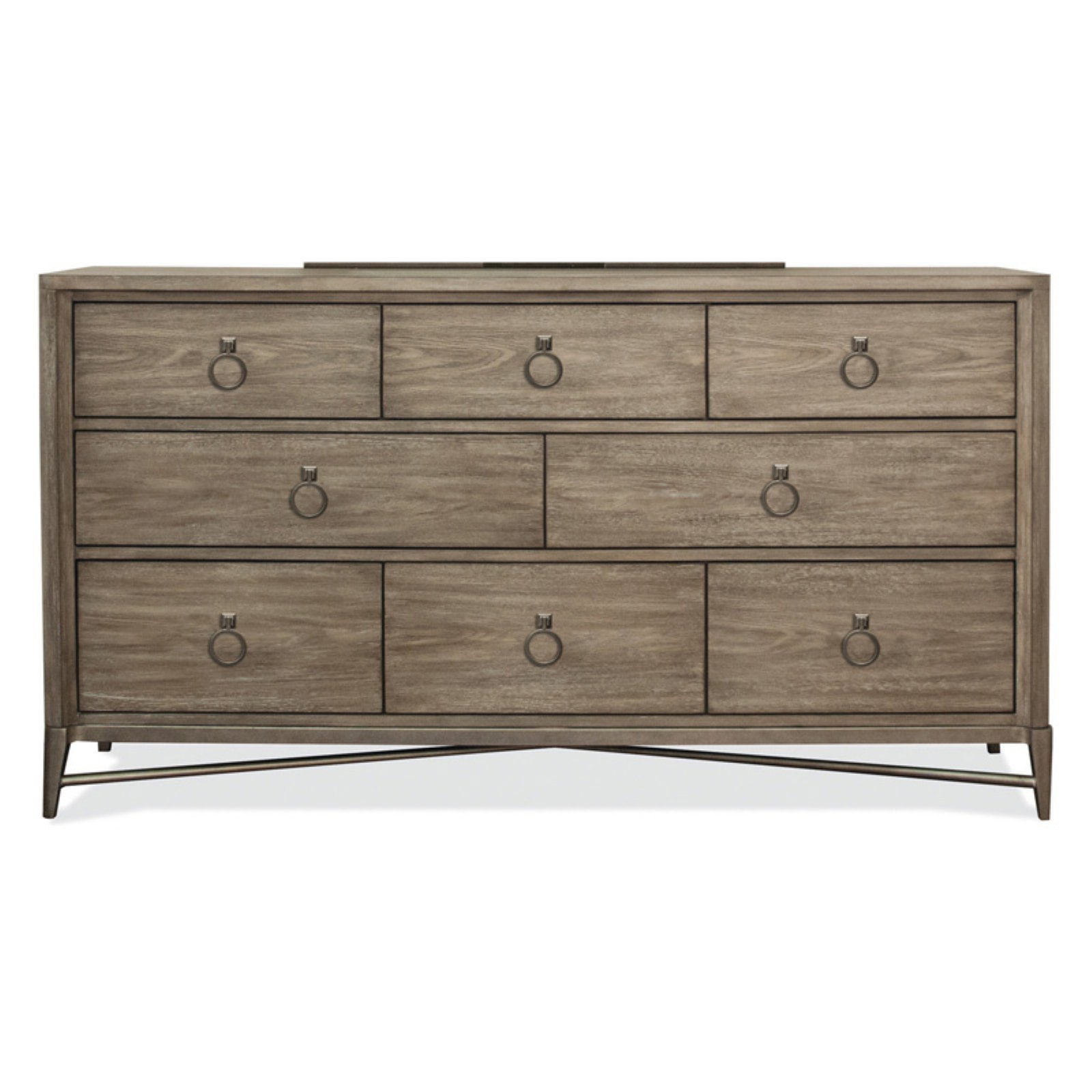 Sophie Transitional Brown Oak 8-Drawer Horizontal Dresser