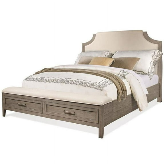 Riverside Furniture Vogue Upholstered Queen Storage Bed