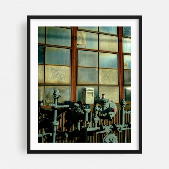 Riverside Industrial Details, Buffalo - Buffalo New York Photography Black Framed Wall Art Print 30 x 40 inches