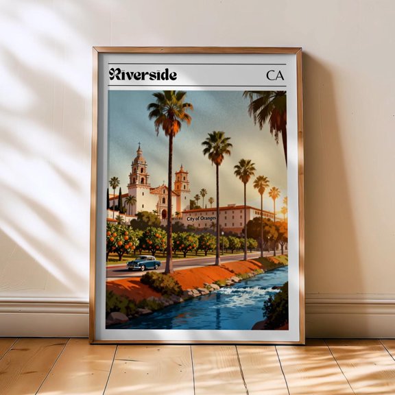 Riverside Poster, Riverside Poster, Riverside Wall Art, Riverside Poster, Riverside Cityscape, California Poster, Travel Gift, USA Unique Edition 2 Poster , Poster Print Only