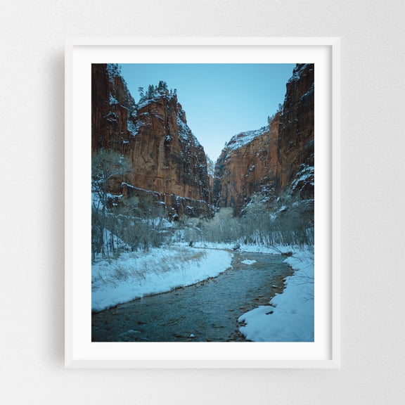 Riverside Walk, Zion National Park 01 - Utah Photography White Framed Wall Art Print 16 x 20 inches