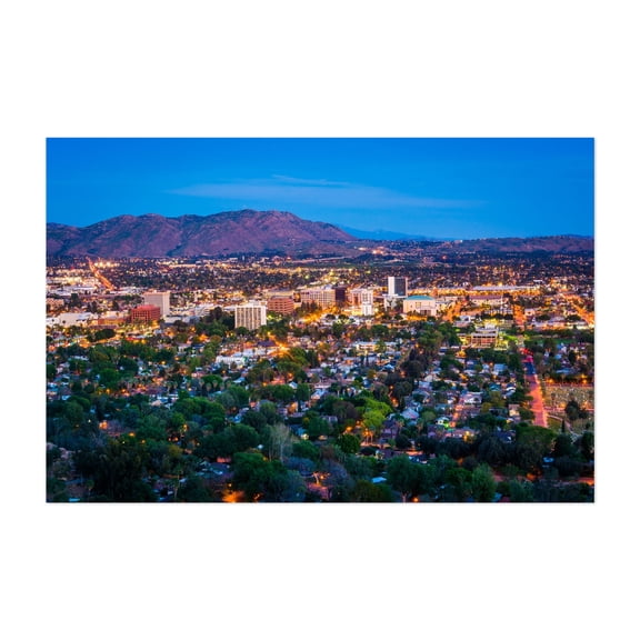 Riverside at Twilight - Riverside California Photography Unframed Wall Art Print 5 x 7 inches