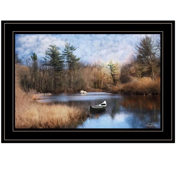 Trendy Decor4U "Riverside" by Robin-Lee Vieira, Ready to Hang Framed Print, Black Frame