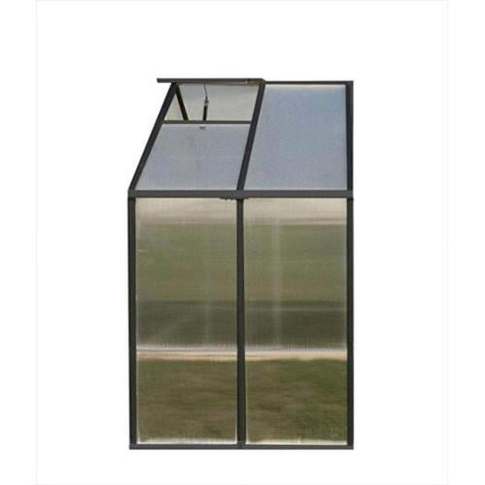 Monticello Black Aluminum 8' x 4' Greenhouse Extension Kit