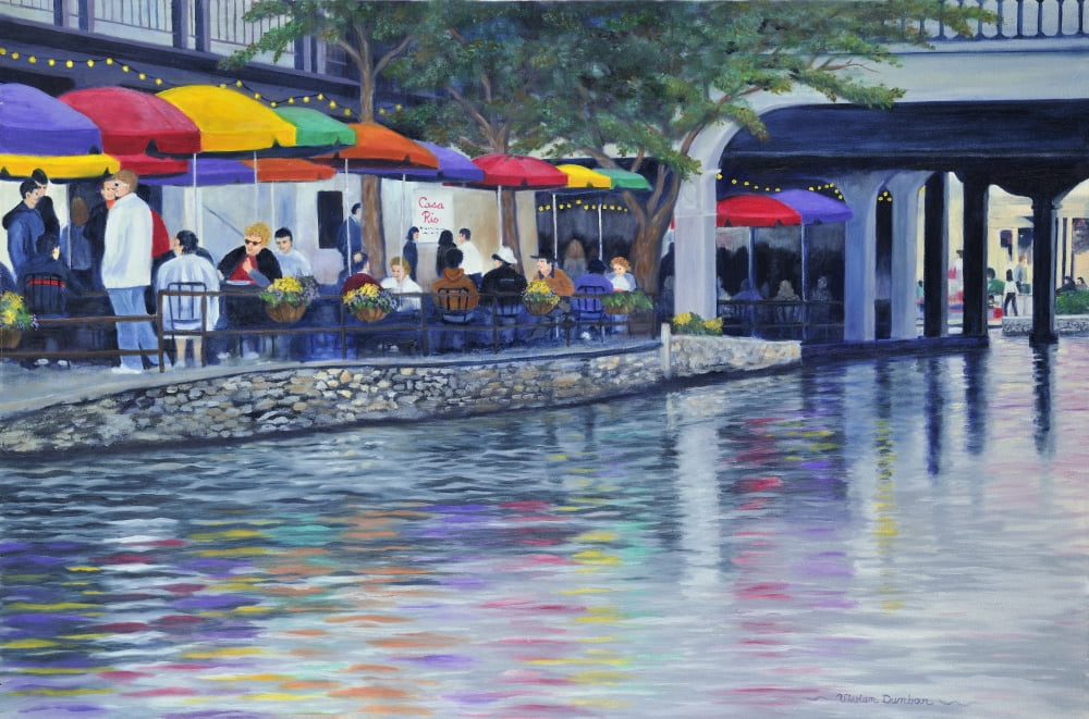 Riverwalk Canvas Art - Vivian Dunbar (36 x 24)