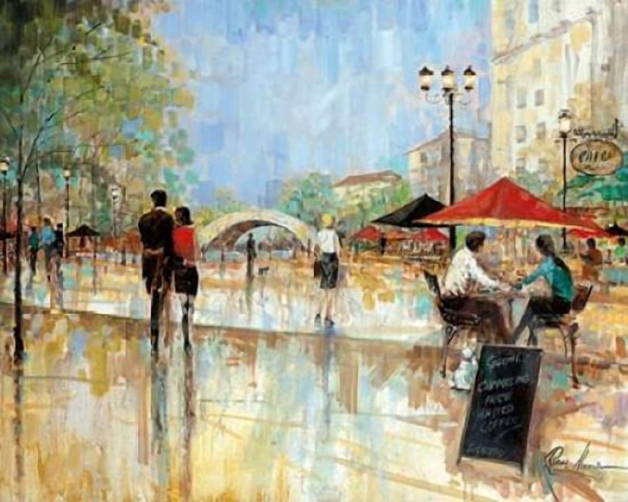 Riverwalk Charm Canvas Art - Ruane Manning (24 x 30)