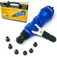 thumbnail image 1 of Rivet Gun Adapter for Drill – XL Blind Tool Rivet Riveter Setter for Cordless, Pneumatic or Corded Drills – Includes 6 Nose Pieces for 3/32" to 1/4" Rivets and Carrying Case, 1 of 9