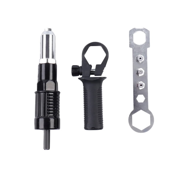 Rivet Gun Tool Kit, Heavy Duty Hand Riveter for Metal Fastening, Manual Rivet Tool with Multiple Nosepieces for Home Repair Construction DIY Use Easy to Operate