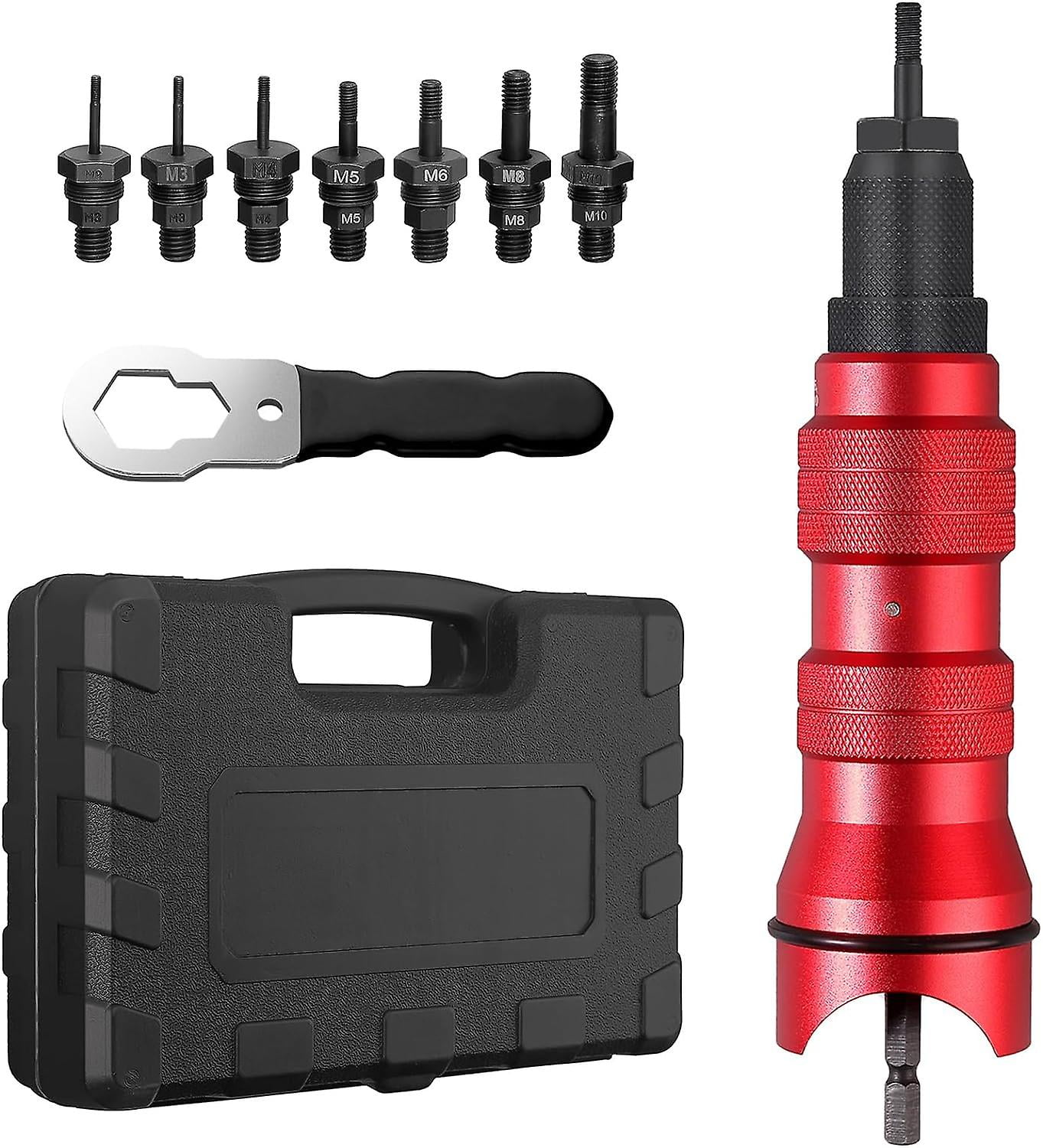 Rivet Nut Attachment, Professional Rivet Nut Adapter Kit For Electric