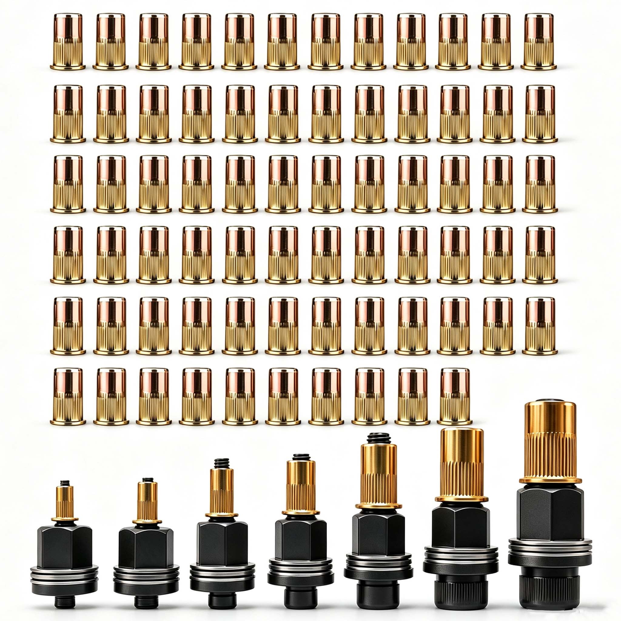 Rivet Nut Mandrel Set , Carbon Steel Rivnut Kit with Metric Mandrels ...