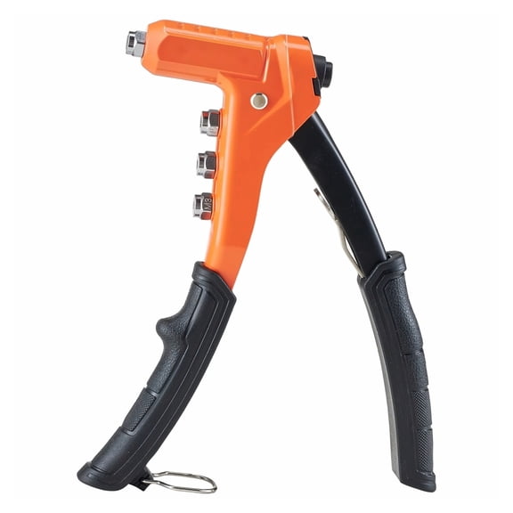 Rivet Nut Tool Kit - 9 Inch One Handed Rivnut Tool with 8 Mandrels & 80 Nuts - M3 M4 M5 M6 6-32 8-32 10-24 1/4-20 - SAE Metric - Carrying Case Included