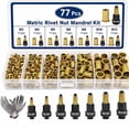 Threaded Insert Si Rivet Nut Tool Kit, Carbon Steel Mandrel Set for Threaded Insert Nuts ...