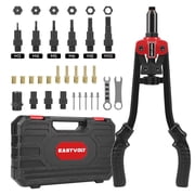 Rivet Nut Tool Kit, Eastvolt 14-Inch 3 in 1 Hand Rivet Gun with 6 Metric Mandrels M3 M4 M5 M6 M8 M10, Rivet Bolt Tool with 3 Metric Bolt Mandrels and Rugged Carrying Case