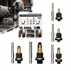 Rivet Nut Tool Kit,Head Rivet Nut Tool M3 M4 M5 M6 M8 Durable Rivet Nut Tool Set for Automotive Repair, Metal Fabrication, Machinery Maintenance