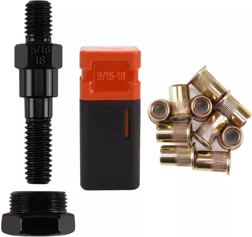Rivet Nut Tool Mandrel 5/16-18 And 10 Rivet Nuts Rivet Tool Set Spare ...