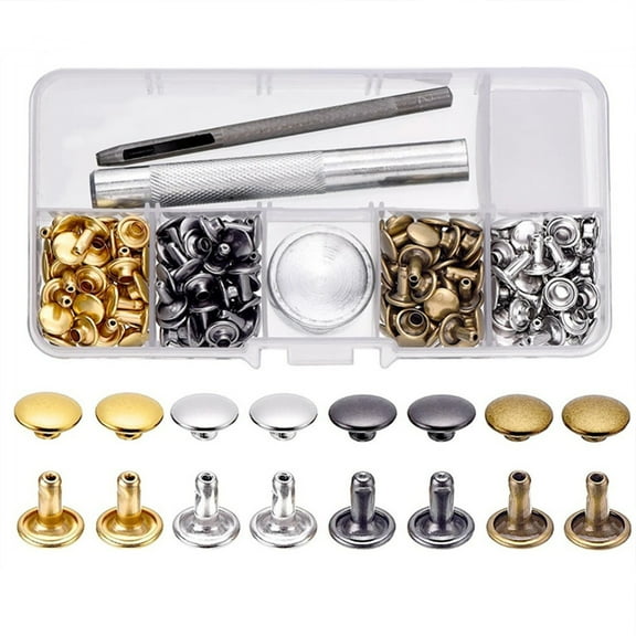Rivet Tool Set Versatile Rivet Set for Diy Clothing Repair Crafts 100 Sets with Fixing Tool Kit for Sewing Shop Home Use Durable Rivets for Clothing