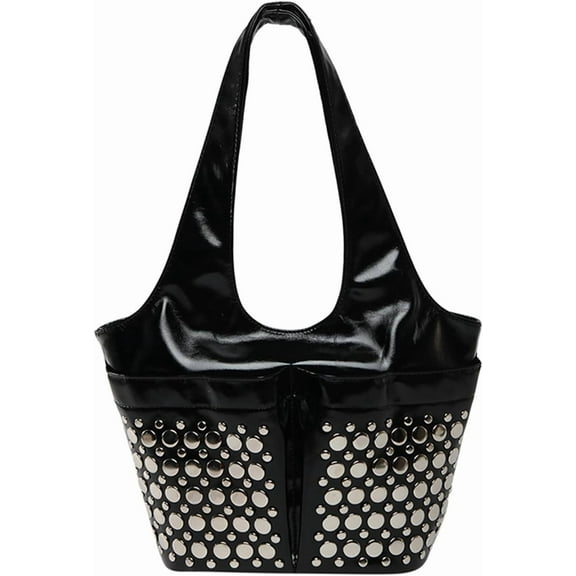 Rivet Women's Bag Y2K Shoulder Punk Purse Trendy Rivet Tote Hobo Bag Handbag Tote