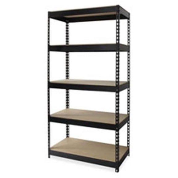 Riveted Steel Shelving, 36 in. x 18 in. x 72 in., Black